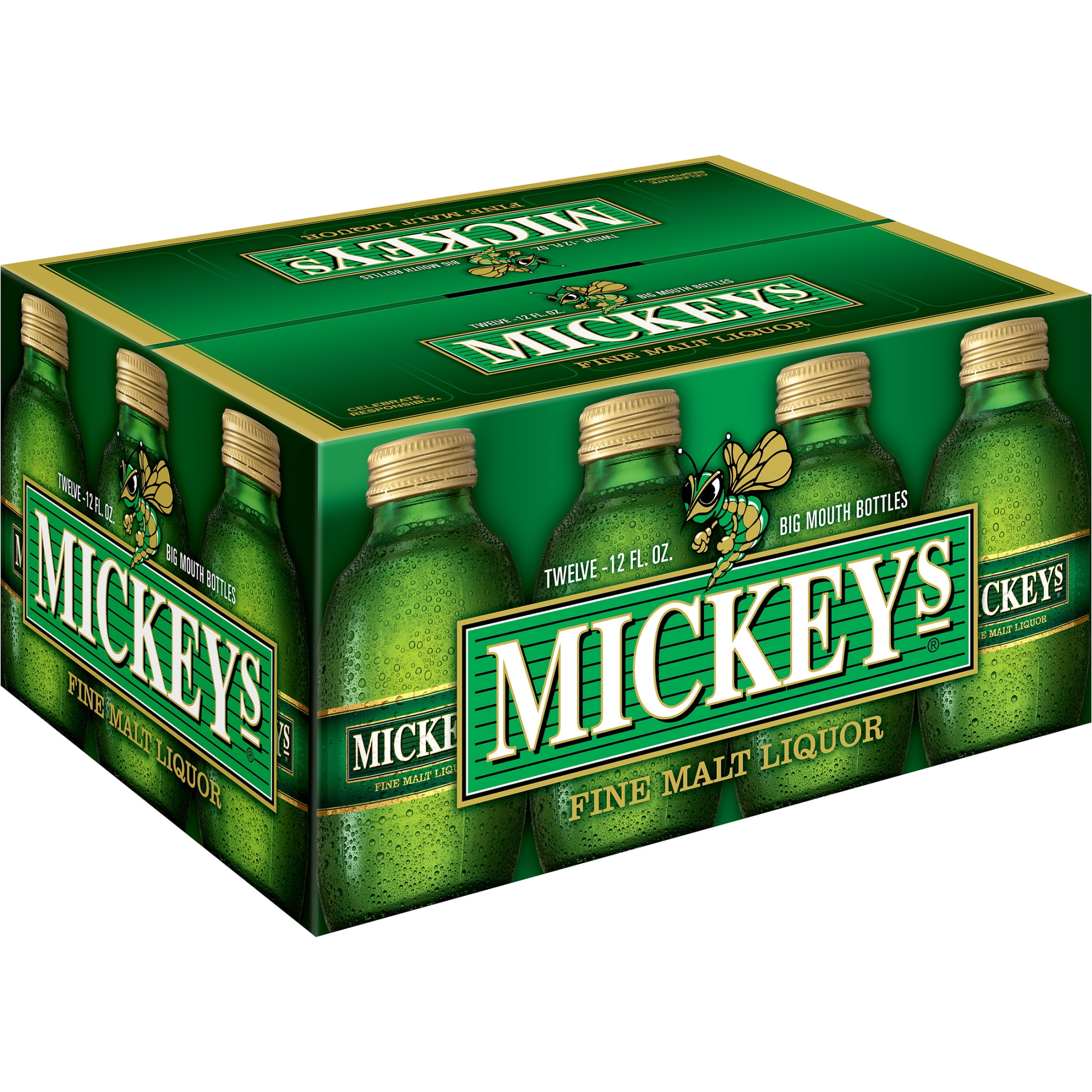 Mickey's Beer, 12 Pack, 12 fl oz Glass Bottles, 5.6% ABV