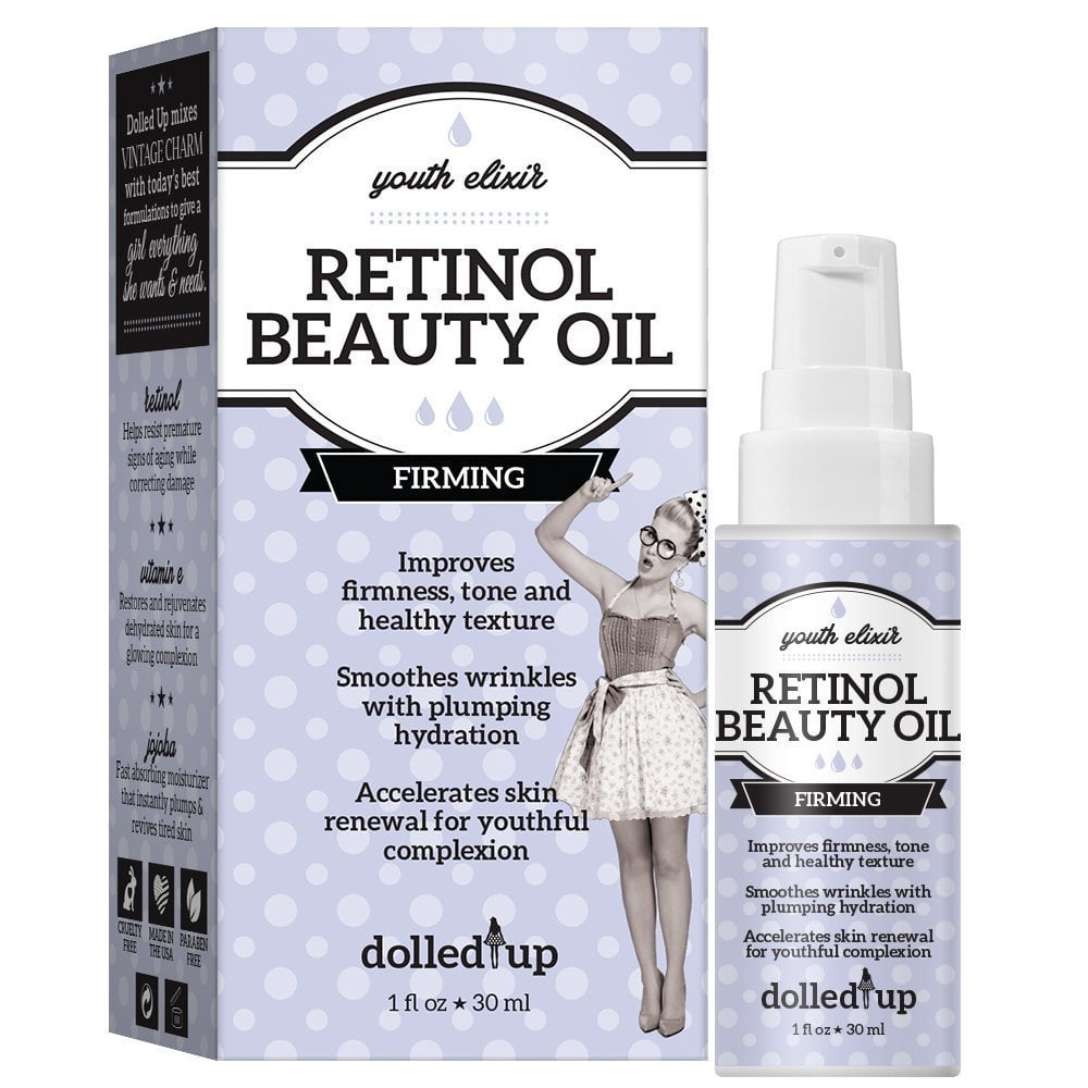 Dolled Up Youth Elixir Retinol Beauty Oil 1 Oz 30 Ml Walmart Com