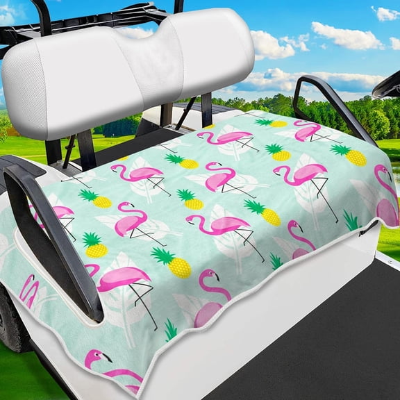Tropical Golf Cart Seat Covers, Universal Fit for EZGO, Club Car, Yamaha 52"x32", 2 Passenger Golf Cart Seat Protector, Durable Washable