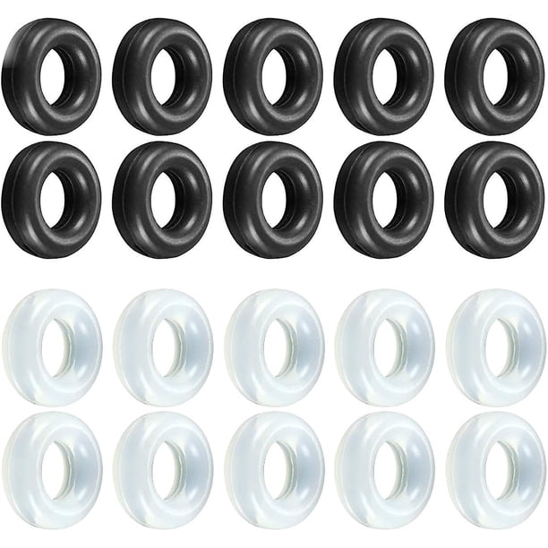Sujetador de silicona suave para puntas de patillas de gafas, almohadillas antideslizantes cómodas para los oídos para gafas de sol, 10 pares, 5 negros y 5 transparentes