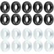 thumbnail image 1 of Sujetador de silicona suave para puntas de patillas de gafas, almohadillas antideslizantes cómodas para los oídos para gafas de sol, 10 pares, 5 negros y 5 transparentes, 1 of 5