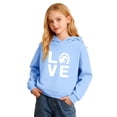 thumbnail image 4 of IWRICH Horse Hoodie for Girls Horseshoe Love Graphic Pullover Gift for Riders Fans,Size 2-14 Years Light Blue 160, 4 of 4