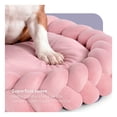 thumbnail image 4 of Cama Redonda Antiestrés con Cojín Trenzado para Perro Chico y Gato Esquimal (Rosa, 55x15 cm), 4 of 6