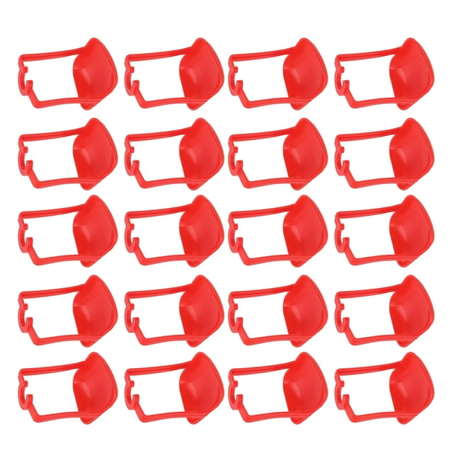 Chicken Waterer Cup Kit, Easy To Install Lightweight PP Safe 20Pcs Chicken Drinking Cups Rust Proof For Pigeons For Rabbits Yellow,Red