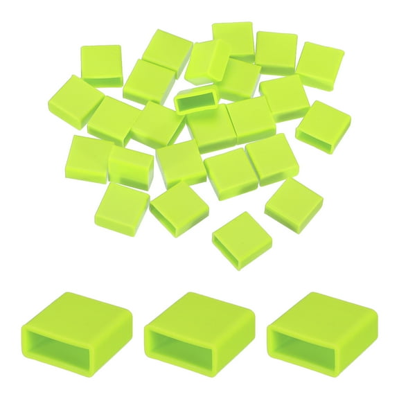 25pcs USB Type A Port Plugs Covers Caps Silicone Anti Dust for USB Male End, Green