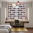 thumbnail image 4 of Valentine's Day Kitchen Curtains Window Panels, Pink Bows Shining Stars Farmhouse Plaid Insulated Window Treatment Curtain, Grommet Curtains for Bedroom/Living Room/Bathroom, 2 Piece 42"Wx63"L, 4 of 8