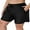 Black-Drawstring, variant on Sociala Women's Plus Size Swim Shorts High Waisted Bathing Suits Bottoms Tankini Trunks with Pockets