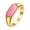 Gold Pink, variant on Women's Stainless Steel 8mm Simple Vintage Thin Square Synthetic Turquoise Gemstone Stacking Signet Pinky Ring Gold Green Size 7