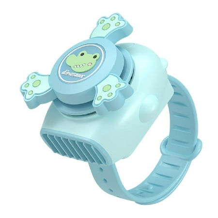 

Portable Hand-held Cartoon Watch Fan Mini Wrist Wearable Fans Mosquito Repellents Cooling Fans for School Office Outdoor