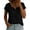 Black, variant on Women's Plus Size Casual Solid Color Short Sleeve T Shirt, Sweetheart Neckline Simple Top, Lightweight and Breathable for Summer Daily Wear, Relaxed Fit White S