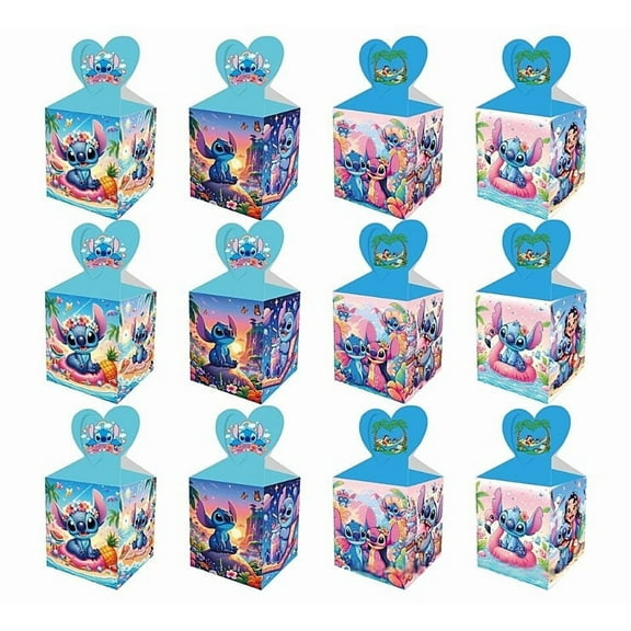 12 Pcs Anime Party Candy Boxes for Anime Theme Birthday Party Supplies Decor,Girls Kids Birthday Game Party Kraft Paper Gift Bag Decoration