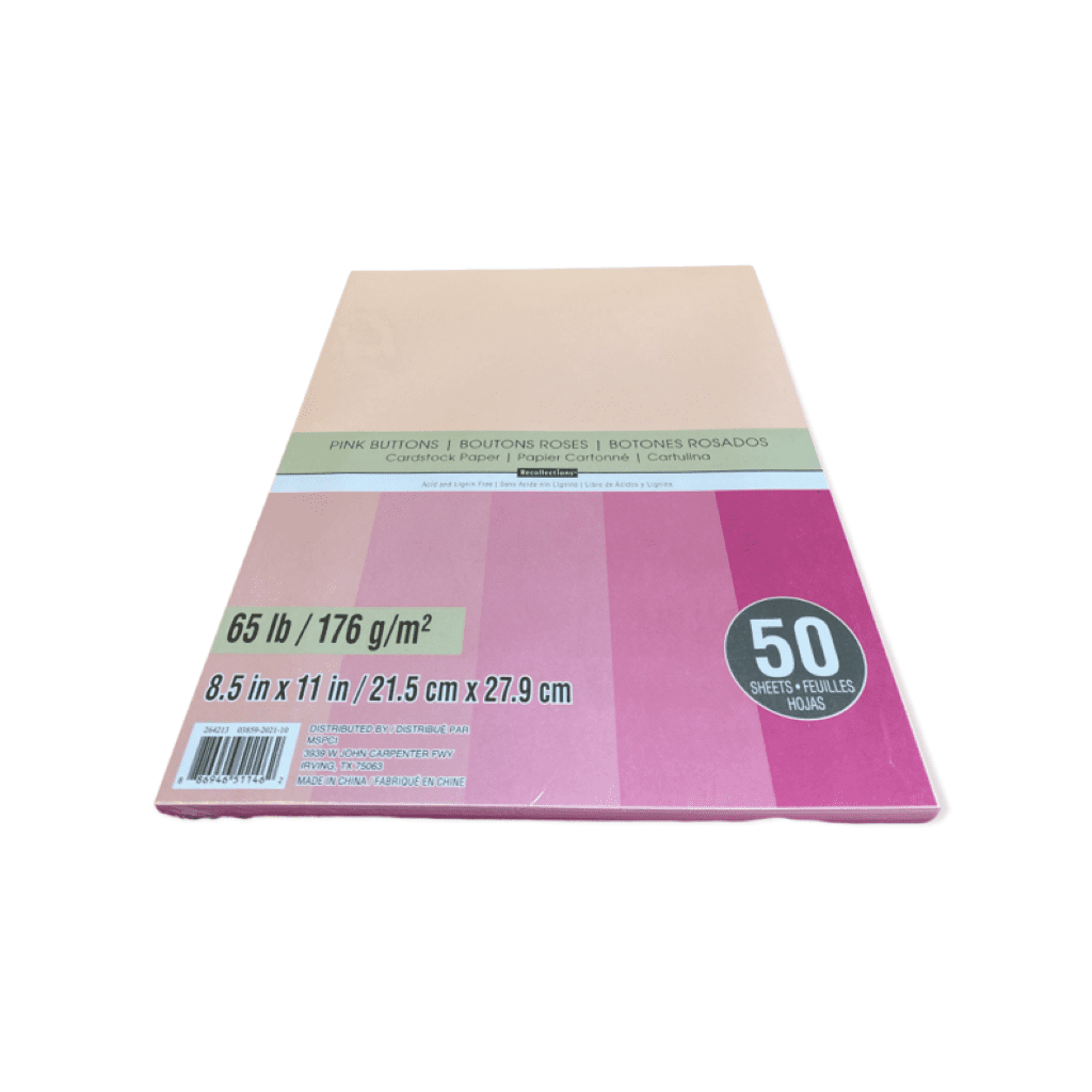 Recollections Cardstock Paper, X 11 Pink Buttons - 50 Sheets