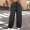 thumbnail image 4 of Quixlent Women's Wide Leg Jeans High Waisted Stretchy Boyfriend Denim Pants Straight Leg Loose Baggy Jeans with Pockets, 4 of 8