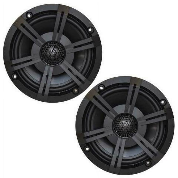 PQN Audio Boat Coaxial Speakers RV652BTBKLD | 6 3/4 Inch Black W/ LED