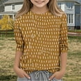 thumbnail image 2 of GNFQXSS Kids Text Graphic Long Sleeve Crew Neck Pullover Relaxed Soft Breathable Comfortable Casual School Party Wear Brown 11 Years, 2 of 6