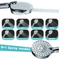 thumbnail image 5 of VXV Filtered Shower Head, 9 Modes High Pressure Shower Head with Handheld, with 71" Shower Hose &  Adjustable Bracket Filter Shower Head, Remove Chlorine & Hard Water, Chrome, 5 of 9