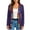 Purple, variant on Women's Casual Bohemian Style Floral Applique Cardigan Knitted Long Sleeve Jacket Black L