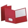 Oxford 2-Pocket Folder, 100 Sheet Capacity, Red, Pack of 25