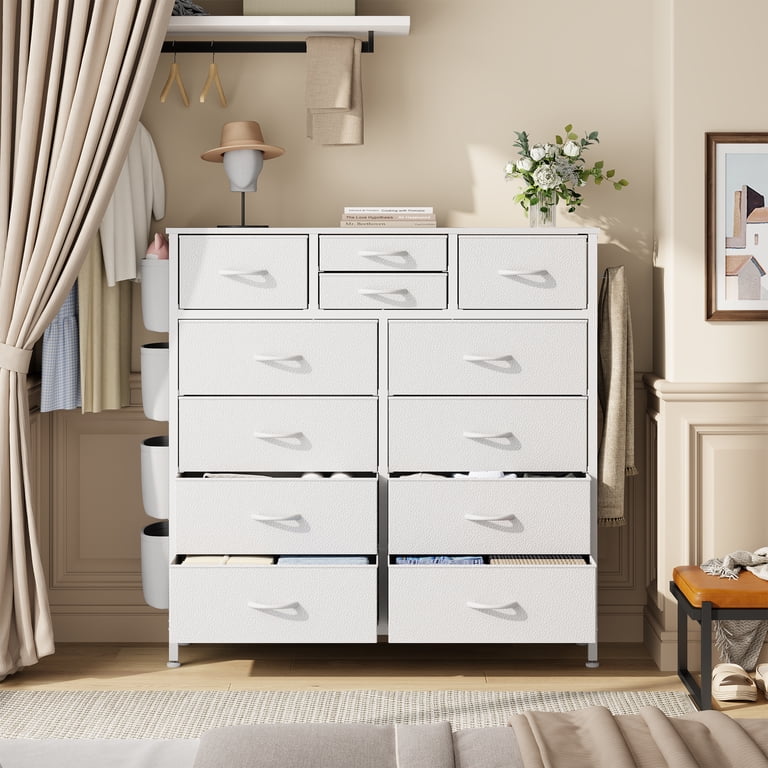 LainTene Fabric Dresser with 12 Drawers Dresser for Bedroom Chests