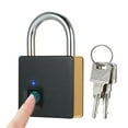 thumbnail image 1 of Smart Fingerprint Lock USB Rechargeable 10 Sets Fingerprints IP65 Waterproof Anti-Theft Security Padlock Door Luggage Case Lock with 2 Keys, 1 of 8