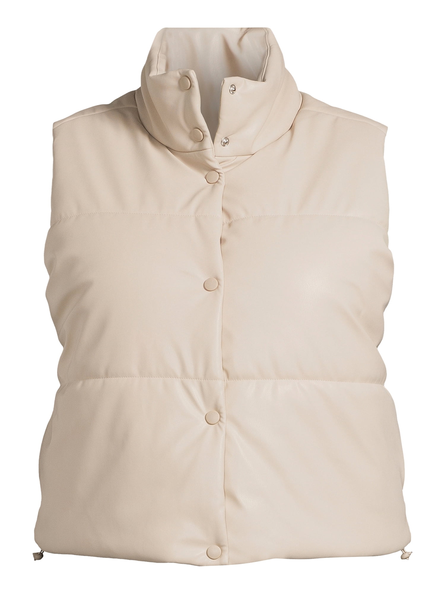 No Boundaries Juniors Standard and Plus Puffer Vest, Sizes XS-4X