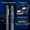 thumbnail image 4 of KOMI Case for Google Pixel 9 Pro XL with Slide Camera Cover+Screen Protector (1 Pack), Rotated Ring Kickstand Military Grade Shockproof Heavy Duty Protective Cover Light Blue, 4 of 5