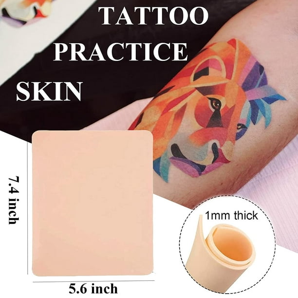 Fake Skin Tattoo Skin Practice - 15 Sheets Fake Skin Tattoo 7.4