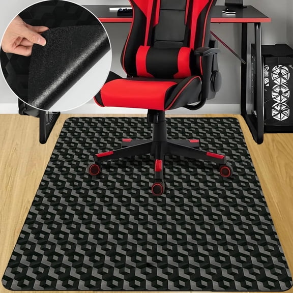 Petoto Office Chair Mat for Hardwood Floor, 36'' x 48'' Anti-Slip Waterproof Floor Protector Desk Chair Mat for Rolling Chairs, Easy Glide Floor Mat for Home, Gaming