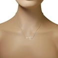 thumbnail image 6 of My Daily Styles Sterling Silver Sideways Cross Pendant Necklace, 925, 6 of 6