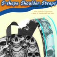 thumbnail image 5 of Skull Gothic Pattern 17" School Backpacks for Teens,Waterproof Oxford Fabric,S-Shape Padded Straps for School,Travel,Hiking,Camping, 5 of 6