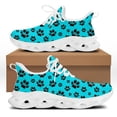 thumbnail image 1 of Zapatos planos con estampado de huella de perro negro para mujer, zapatillas cómodas para caminar, calzado de plataforma para mujer, 1 of 6