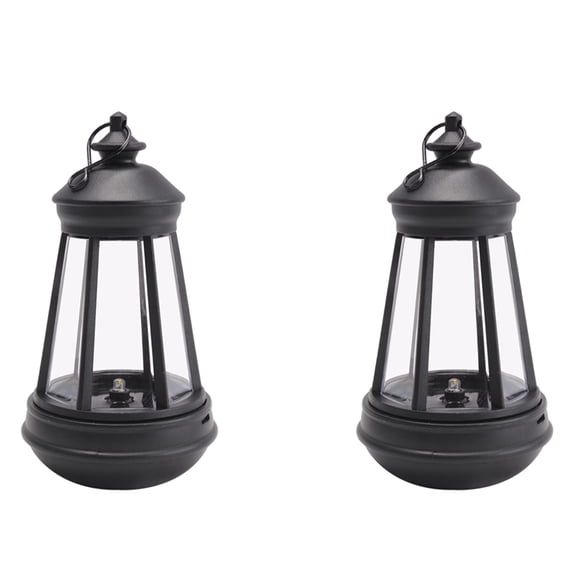 2X Solar Lantern Outdoor Waterproof Large Lighthouse Lantern Led Light Source Garden Decorative Lights