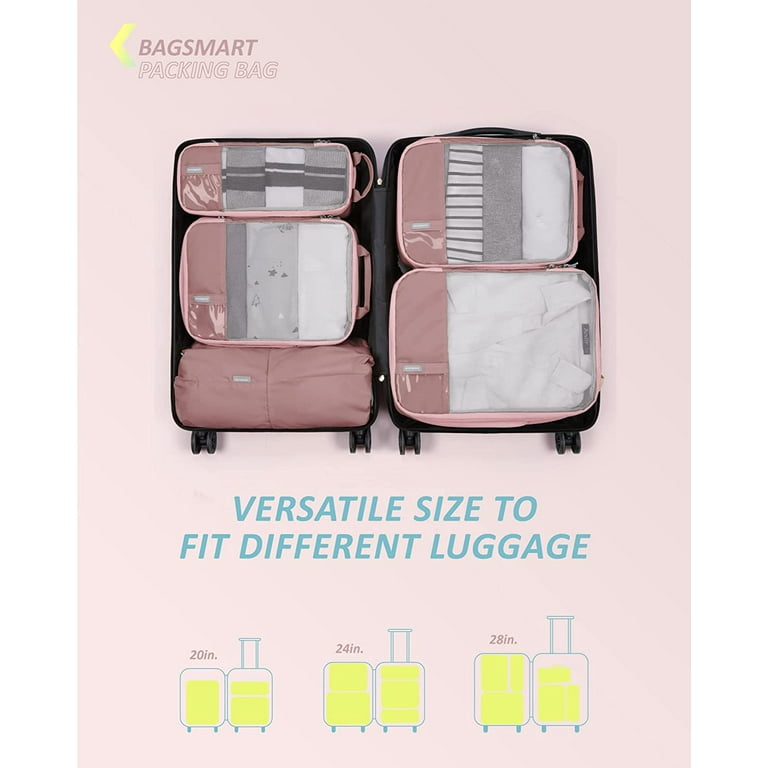  Compression Packing Cubes for Suitcase, 6 Set BAGSMART