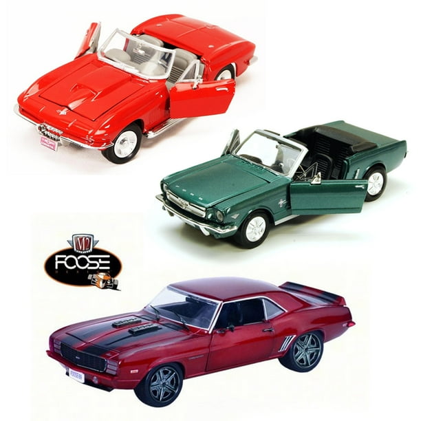 Best of 1960s Muscle Cars Diecast Set 10 Set of Three 1/24 Scale