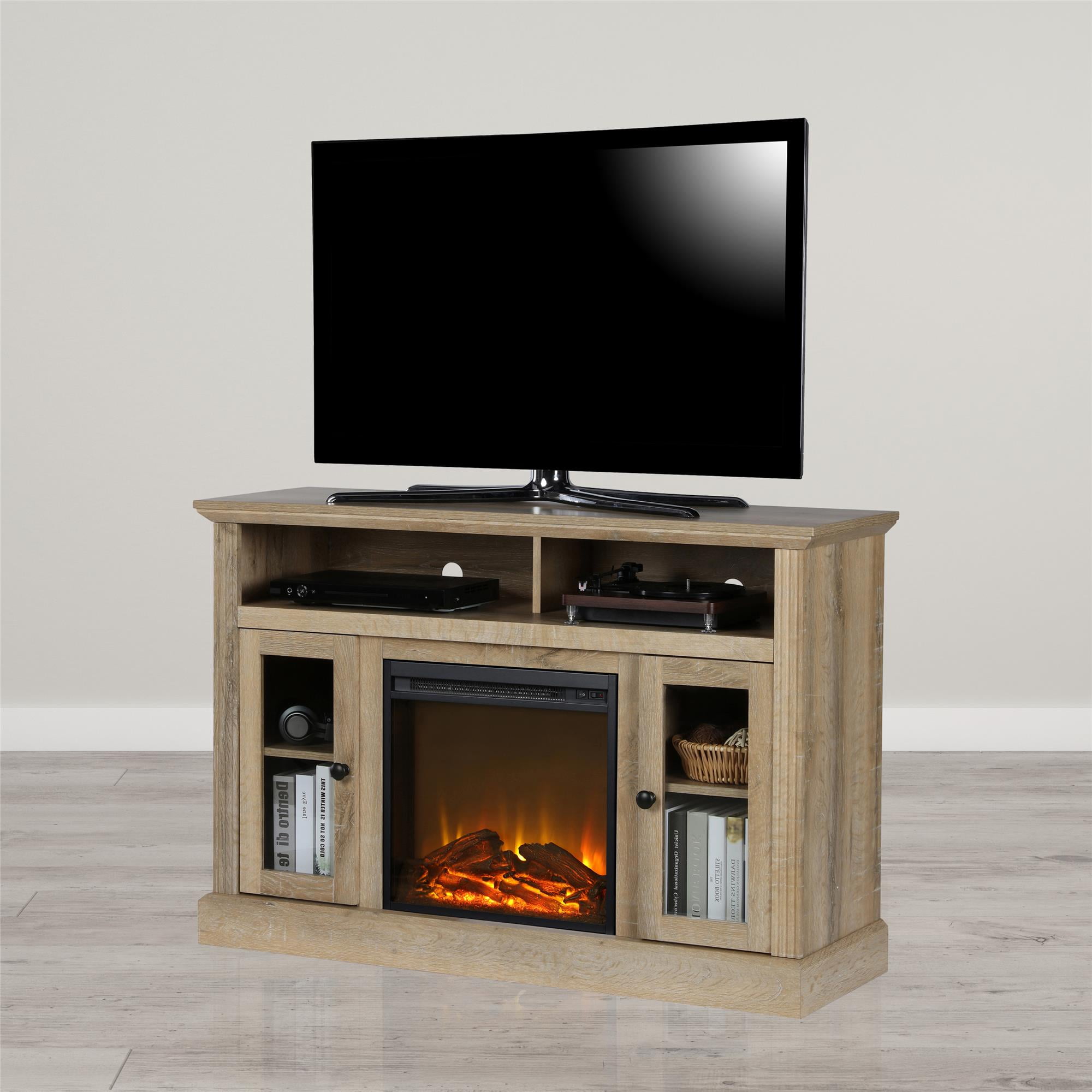 Ameriwood Home Leesburg Electric Fireplace TV Console for TVs up to a