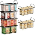 thumbnail image 1 of LEEYNEER 6pcs Stackable Freezer Organizer Bins with Handles - 14.6” x 7.1” x 5.2” - BPA-Free Metal  Shatterproof & Easy-View Design for Deep Freezer Organization  Perfect for Meat  Vegeta, 1 of 5