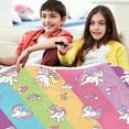 thumbnail image 6 of Unicorn Blanket Gifts for Kids Girls Toddler Unicorn Rainbow Throw Soft Flannel Fleece Blankets for Sofa Couch Baby Shower Birthday Christmas Birthday Gifts Bedroom Nursery Decor 40x50 Inch, 6 of 8