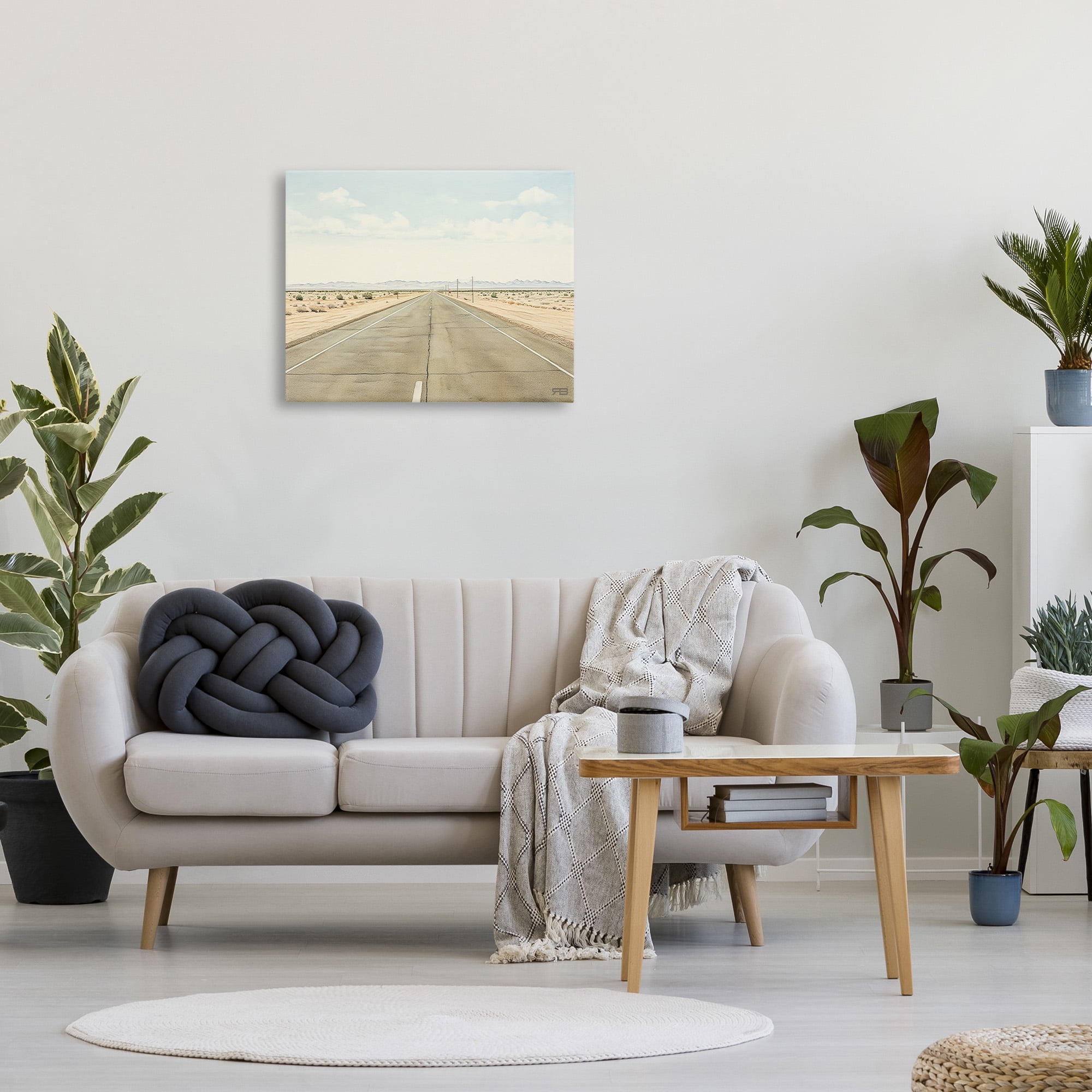Stupell Industries Scenic Desert Road Landscape Painting Gallery Wrapped Canvas Art Print Wall Art, 30 x 24
