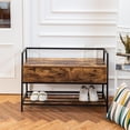 thumbnail image 1 of Banco de Zapatos Madera,Taburete de Cama,Banco de Entrada con Caja de Almacenamiento Abatible HOMEMAKE FURNITURE Vintage, 1 of 6