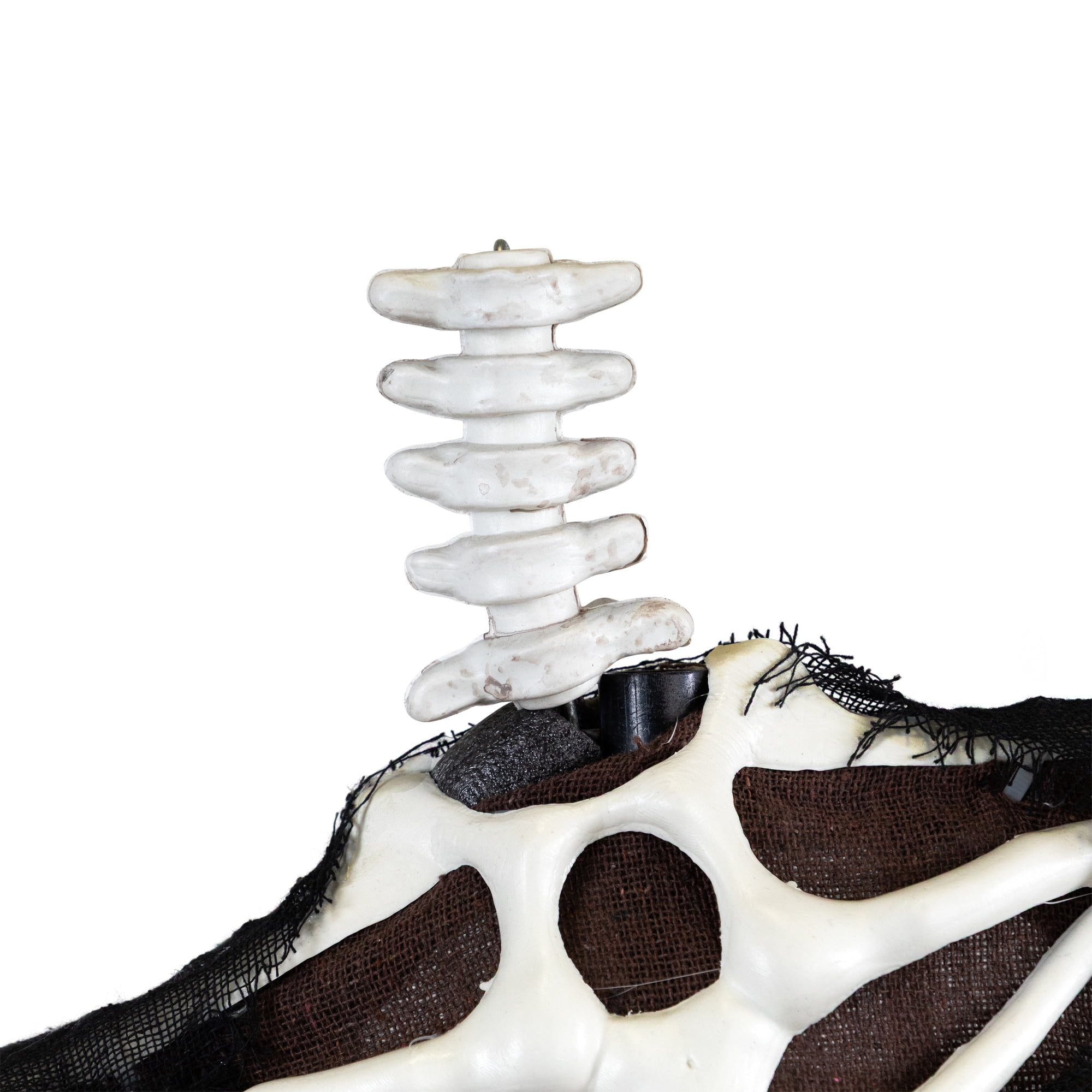 57" Animated LED Lighted Head-in-Hand Skeleton Maid Halloween Decoration