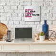 thumbnail image 2 of Hustle Till Haters Hire Motivational Phrase Pink Text Typography Gallery-Wrapped Canvas Print Wall Art, 17x17, 2 of 6