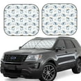 thumbnail image 6 of Kdxio Music Shark Print 2-Piece Sun Shade Front Windshield - Foldable Car Front Window Sunshades for Most Sedans SUV Truck, 6 of 6