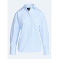 thumbnail image 5 of Devil Wears Prada Scoop Collection Women's and Women's Plus Lace Up Cotton Shirt, Sizes XS-4X, 5 of 5
