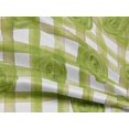 thumbnail image 4 of oneOone Rayon Light Green Fabric Check,Cyclamen & Rose Floral Craft Projects Decor Fabric Printed By The Yard 56 Inch Wide, 4 of 5