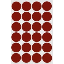 Royal Green Blank Stickers 1 inch Color-Coding Labels in Red Velvet (25MM) - 600 Pack