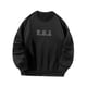 thumbnail image 4 of Sudadera con cuello redondo para hombre y mujer, Jersey, sudadera negra, Tops de manga larga con cuello redondo, holgados para mujer, hombre, compras, , negro, l, 4 of 8