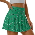 thumbnail image 3 of Xoenoiee Green Golf Club Print Women Golf Skirt Pleated Lightweight Tennis Skort with Pockets Shorts Lightweight Exercise Skirts Plus Size, Size L, 3 of 7