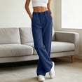 thumbnail image 5 of VBVC Women's Wide Leg Jeans with Pockets , Elastic Waist Pull On Denim Pants For Women, XS-XL, 5 of 7
