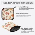 thumbnail image 3 of Yayeee Oven Mitts and Pot Holder Set of 4 Heat Resistant Kitchen Gloves Baking Hot Pad, Yellow Autumn Leaves, 3 of 5