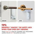 thumbnail image 7 of EUDEMON 2 Pack Childproof Door Lever Lock, Baby Safety Door Handle Lock, Easy to Install and Use 3M VHB Adhesive no Tools Need or Drill (White), 7 of 7